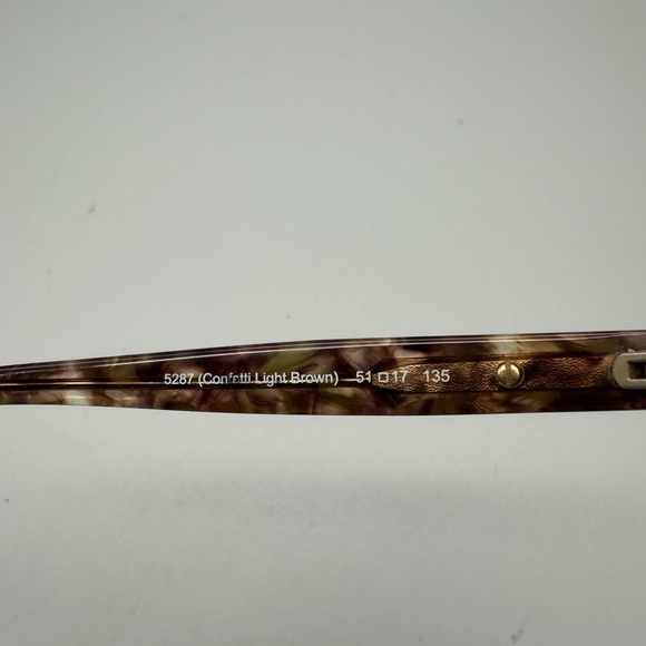 Coach HC 6065 5287 Confetti Light Brown Eyeglasses Frames 51-17-135 Flaw - Picture 7 of 7